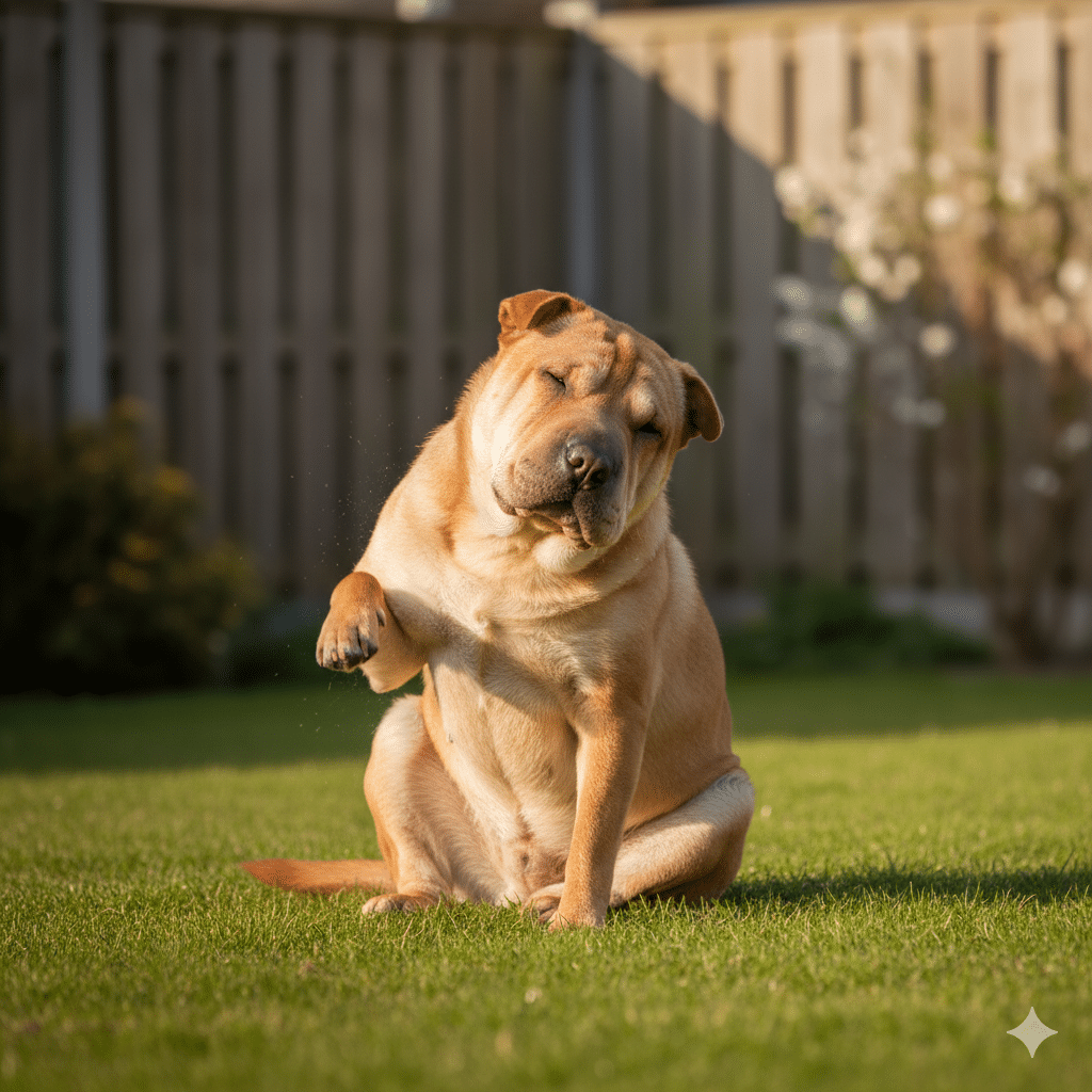 hond met een allergie